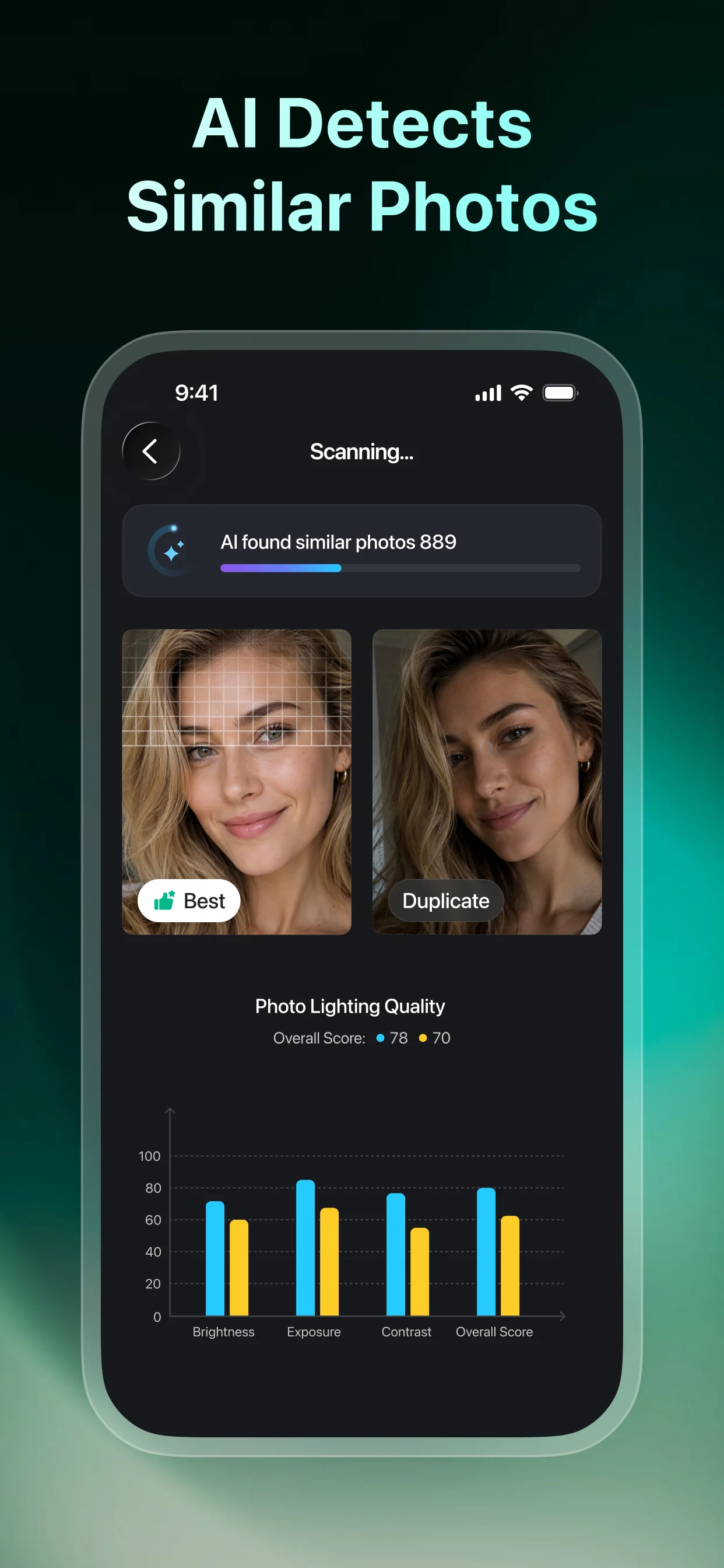 AI detects similar photos in Fancy Cleaner